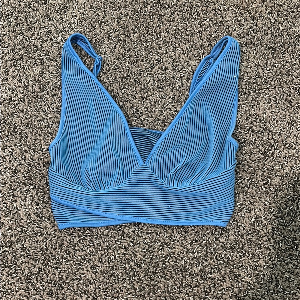Blue Striped Women's Tank Top (one size can almost fit all)